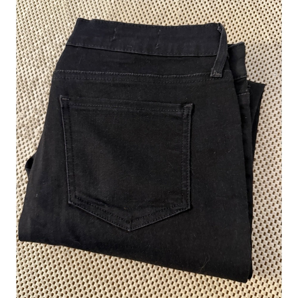 NYDJ Jeans Ami Skinny Stretch Sz 10/12 Dark Black Denim 32 X 27 Actual Mid Rise